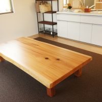 杉無垢一枚板座卓テーブル
