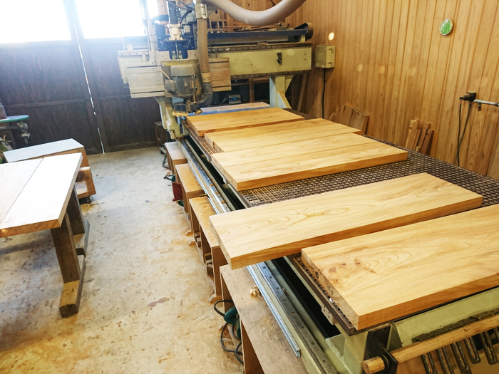 ケヤキ無垢テーブル