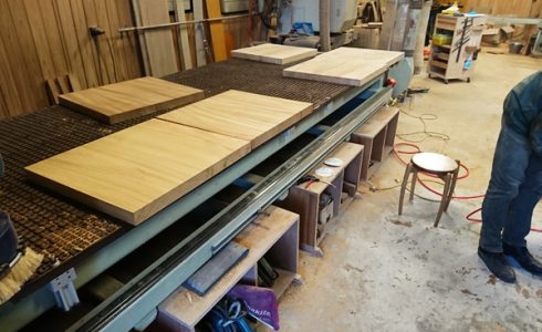 ケヤキ無垢テーブル