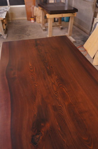一枚板テーブル仕上げなおし