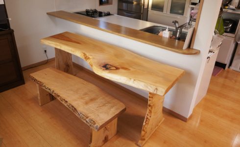 一枚板カウンターテーブル