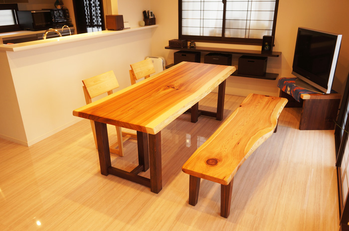 一枚板ダイニングセット