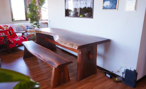 天然木一枚板テーブル