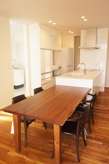 無垢二枚接ぎテーブル