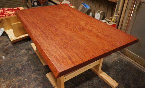 昔の座卓の修理再仕上