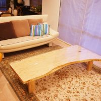 栃一枚板テーブル