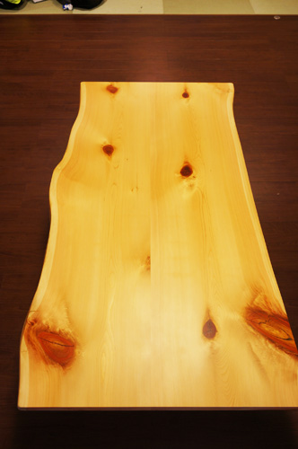 ヒノキ無垢テーブル