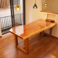 ケヤキ一枚板ダイニングテーブル