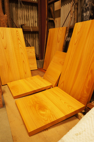 ケヤキ無垢テーブル