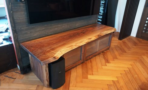ウォルナット無垢テレビボード