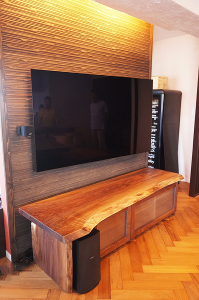 ブラックウォルナット無垢テレビ台
