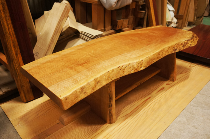 桜一枚板テレビ台