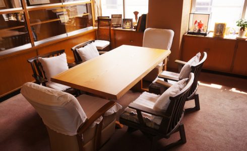 ケヤキ一枚板会議室テーブル