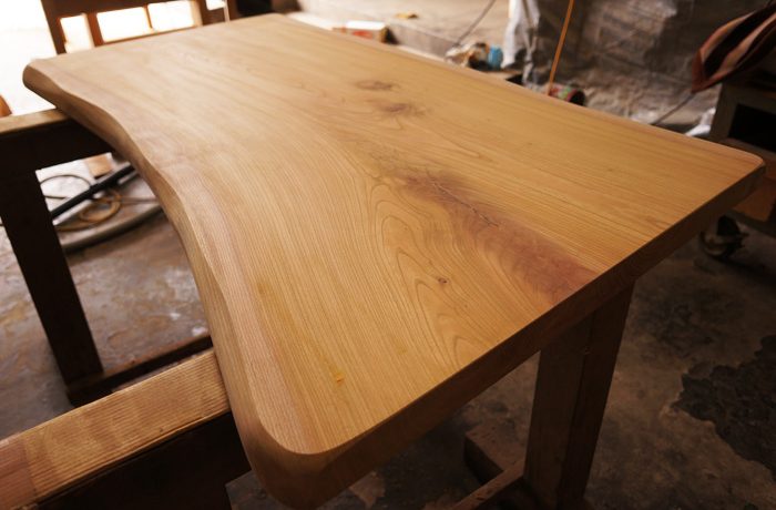 ケヤキ無垢天板