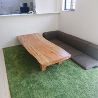 栃の木一枚板テーブル