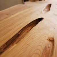 屋久杉一枚板のアップ