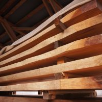 ケヤキテーブル加工