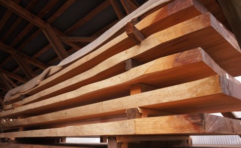 ケヤキテーブル加工