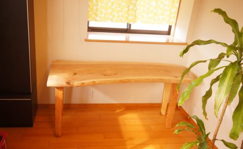 松一枚板デスク