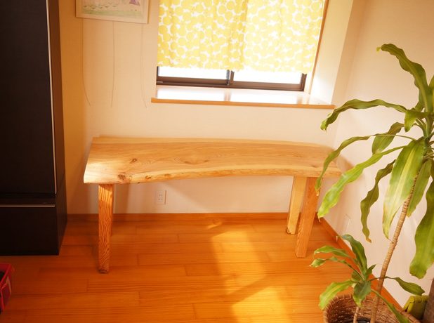 松一枚板デスク
