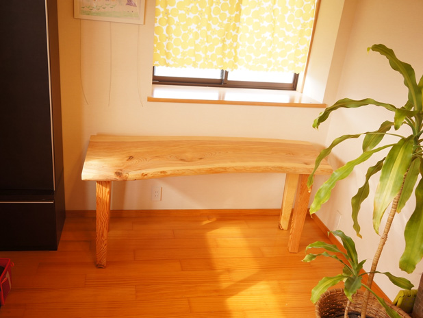 松一枚板デスク