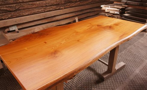 ケヤキ一枚板テーブル天板