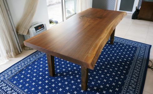 ブラックウォルナット一枚板テーブル