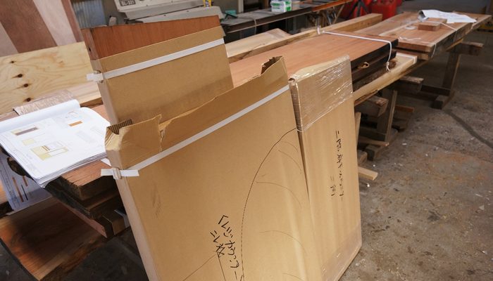 持ち込み一枚板納品