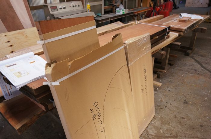 持ち込み一枚板納品