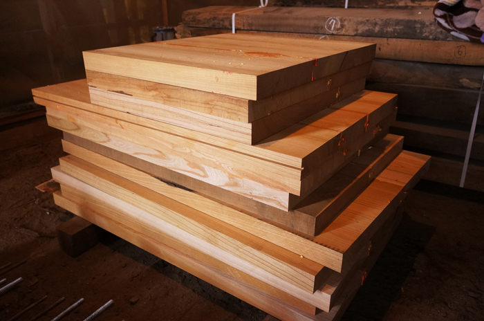 ケヤキ無垢テーブル