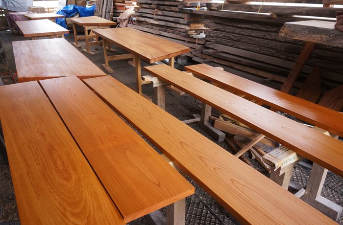 ケヤキ無垢カウンター