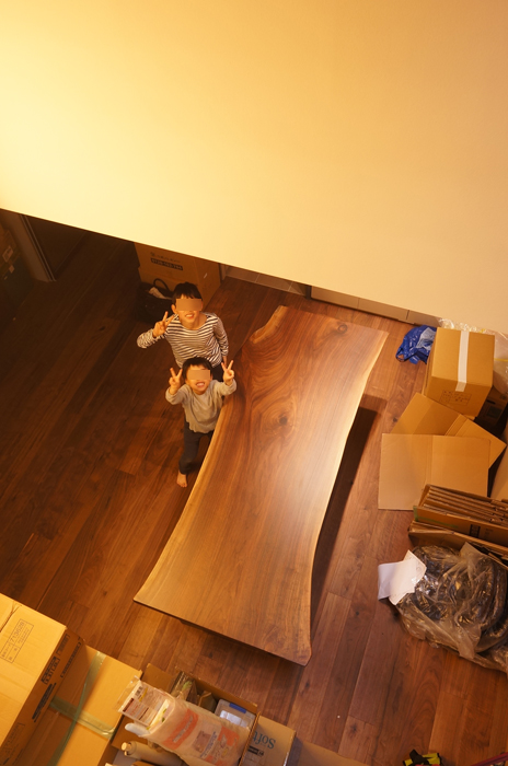 ウォルナット一枚板テーブル