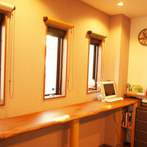 後付け一枚板カウンター