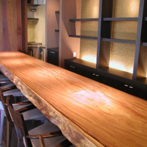 アサメラカウンター一枚板