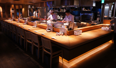 店舗一枚板カウンター製作