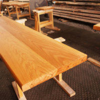 ケヤキ無垢カウンター