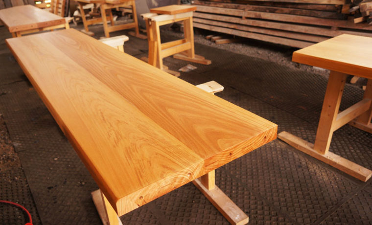 ケヤキ無垢カウンター