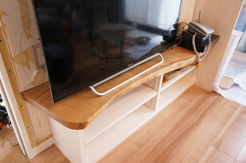 栗一枚板テレビ台