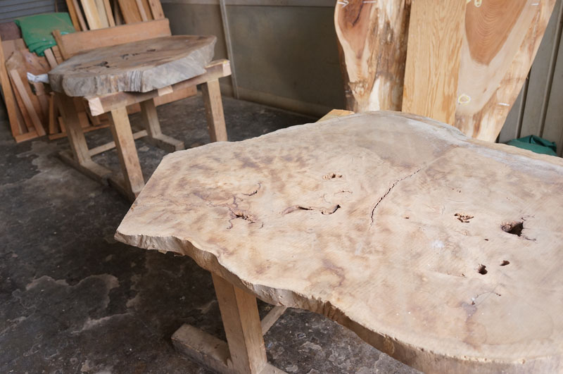 ケヤキ輪切り一枚板