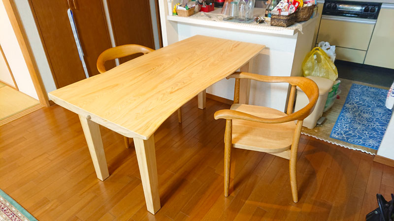 さわら一枚板テーブル