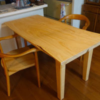 さわら一枚板テーブルお届け