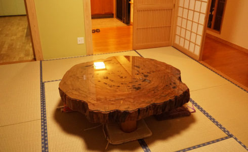 屋久杉輪切りテーブル