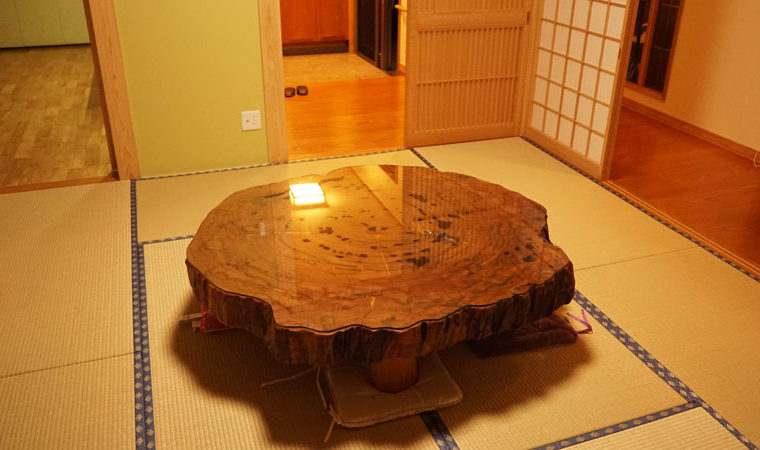屋久杉輪切りテーブル