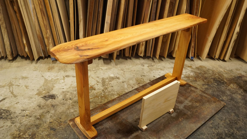 一枚板キッチンカウンターテーブル