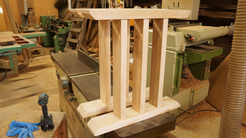 一枚板の脚交換