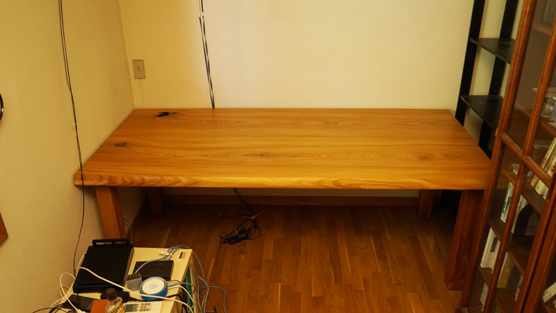 無垢一枚板作業テーブル
