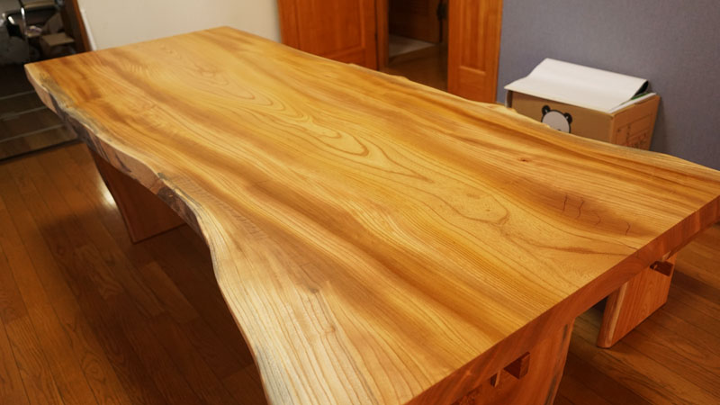 ケヤキ一枚板テーブル天板
