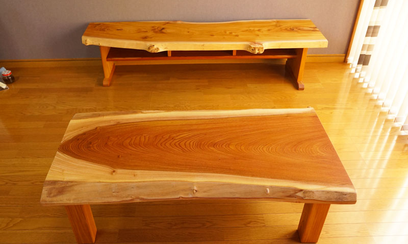 無垢一枚板テレビ台