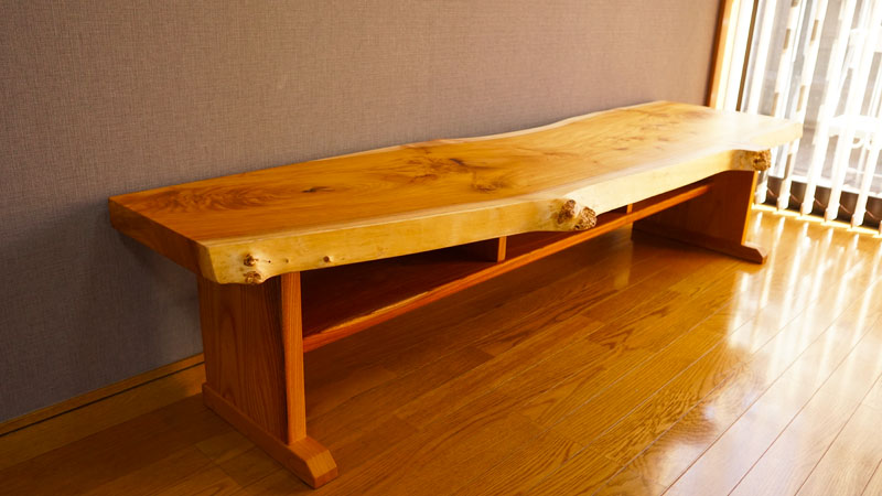 無垢一枚板テレビ台
