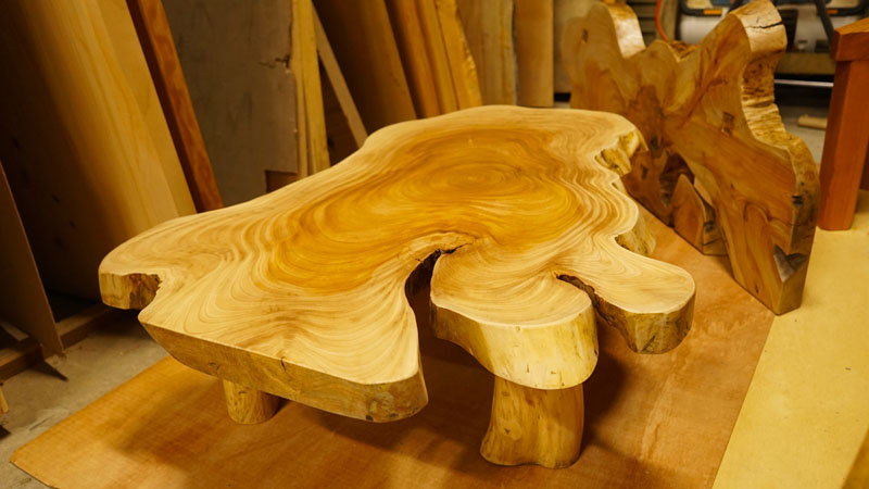 一枚板の仕上げ直し完成